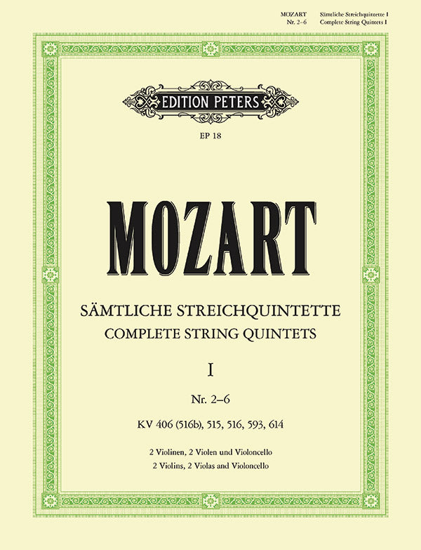 Complete String Quintets, Vol. 1: Nos. 2-6 Cover Image