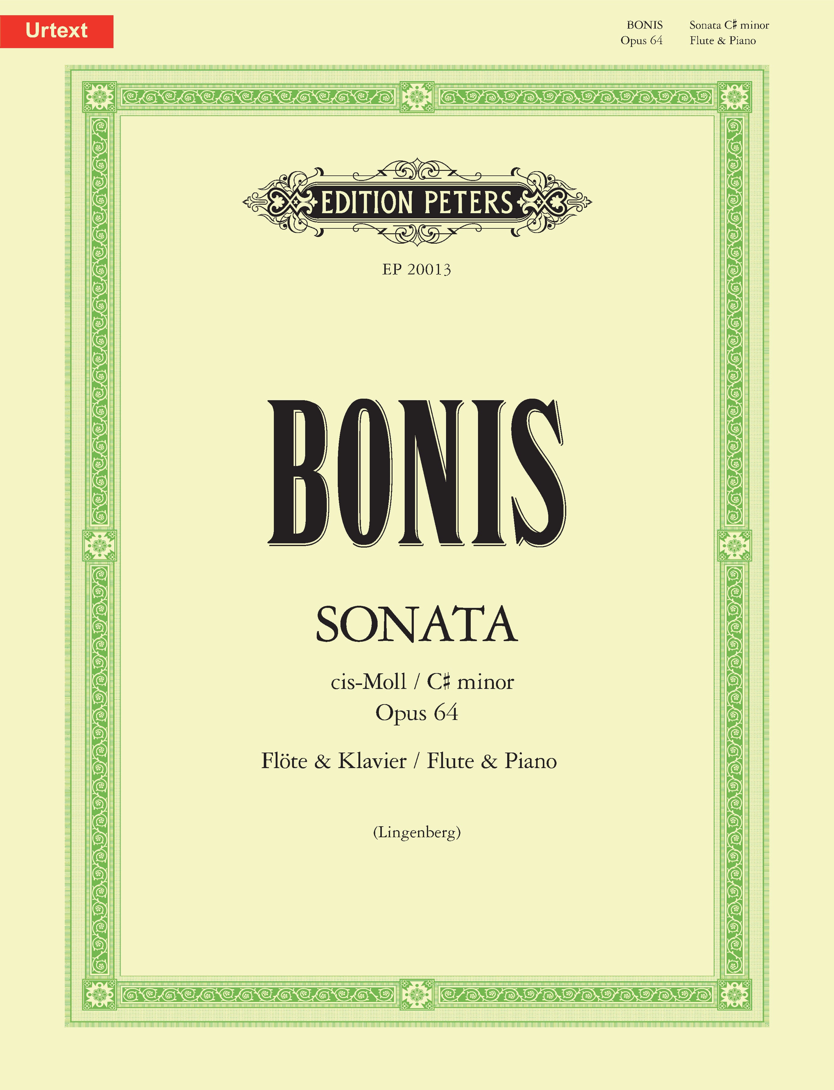 Sonata for Flute and Piano in C-sharp minor Op. 64 Cover Image