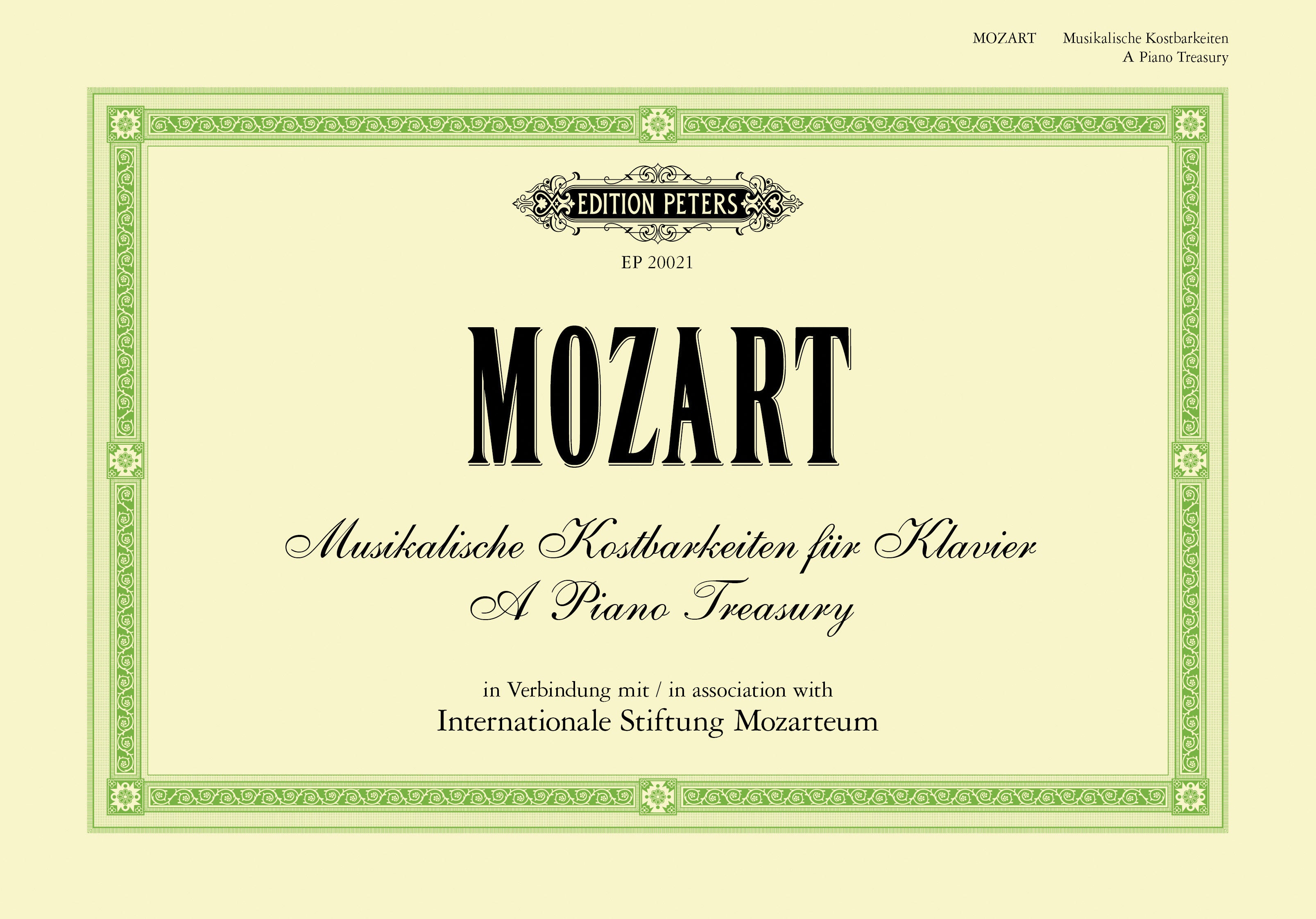 Mozart: A Piano Treasury Cover Image