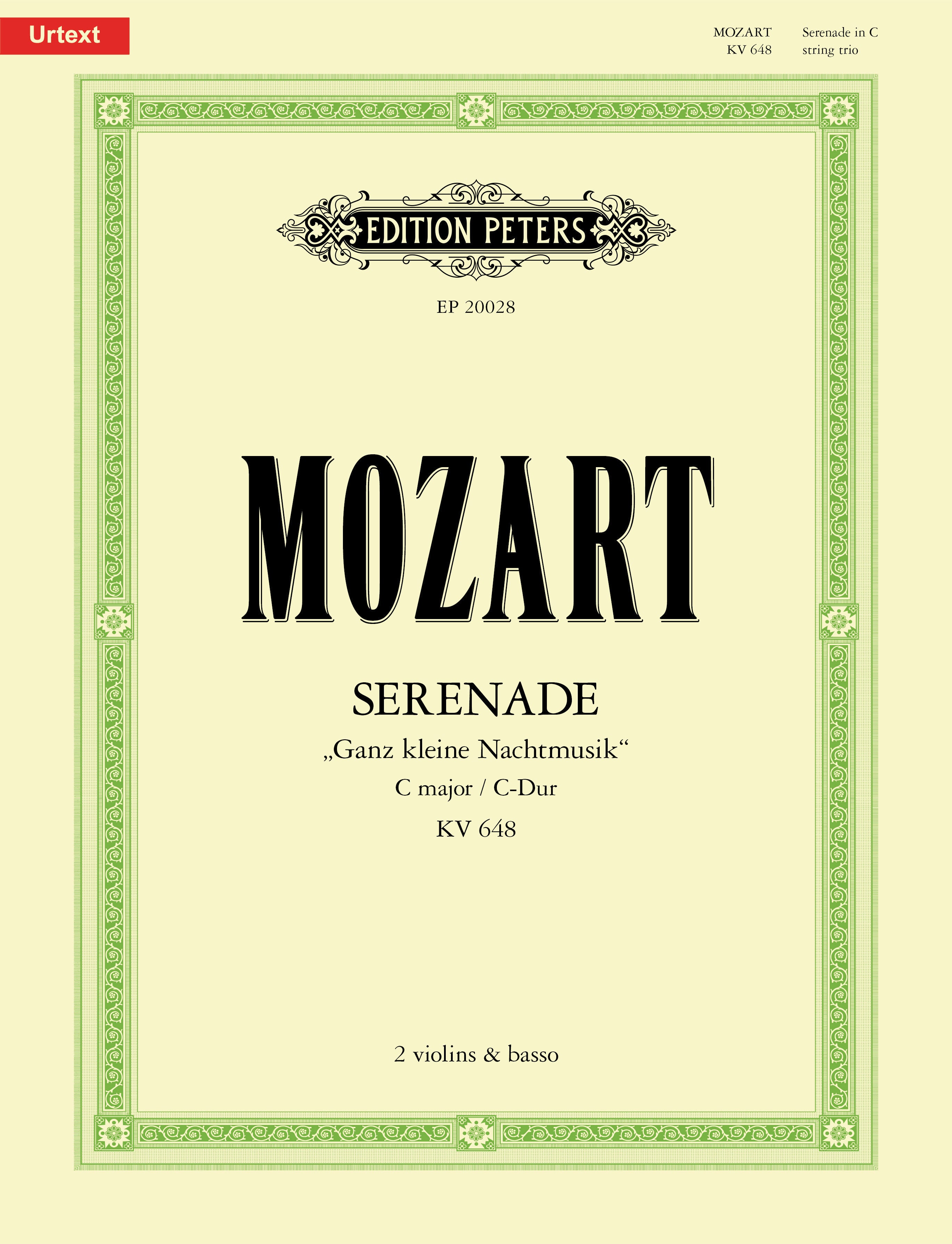 Serenade in C K648 'Ganz kleine Nachtmusik' Cover Image