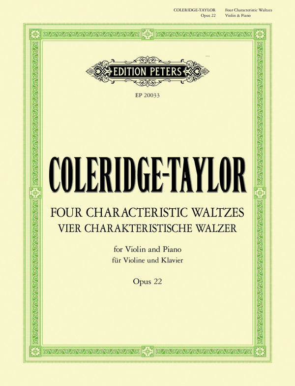Four Characteristic Waltzes Op. 22 Cover Image