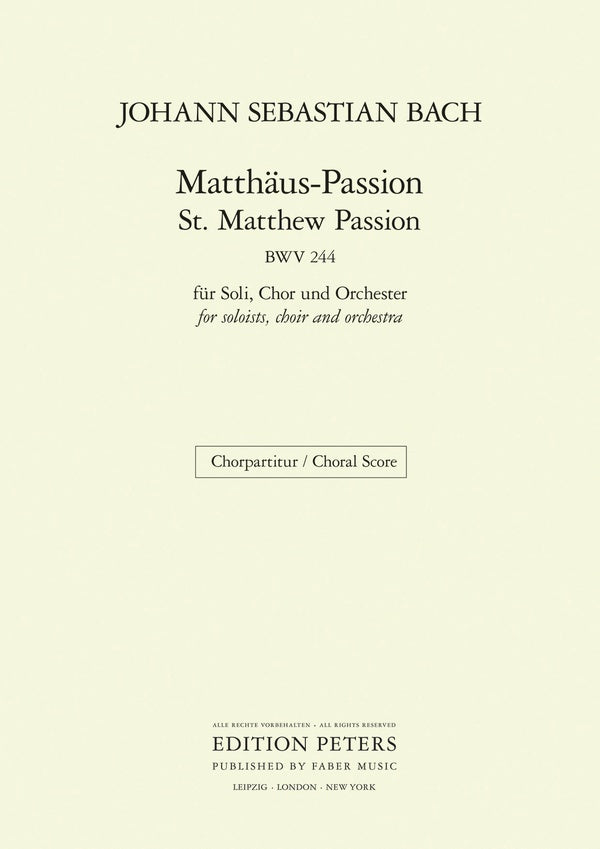 St. Matthew Passion Cover Image