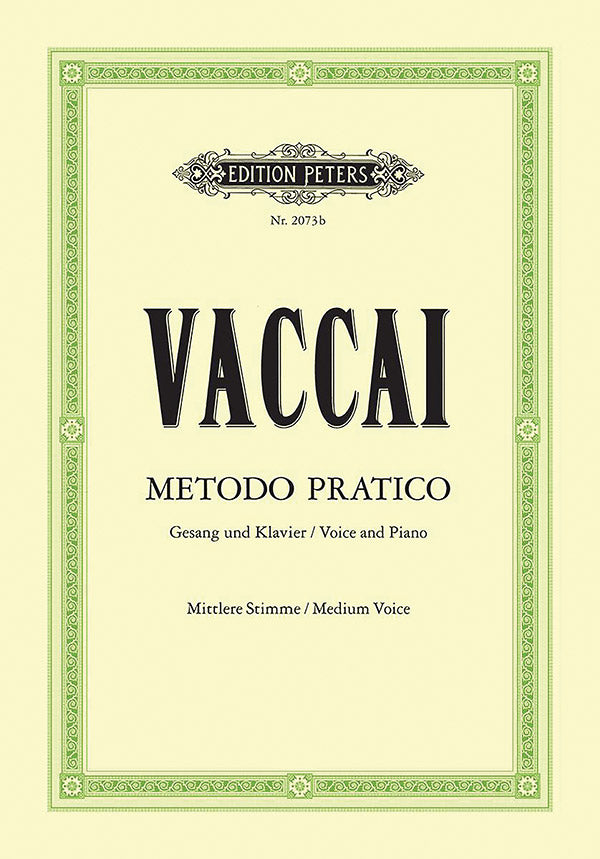 Metodo Pratico di Canto Italiano for Voice and Piano (Medium Voice) Cover Image
