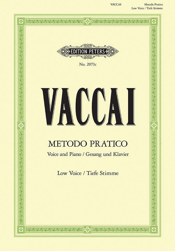 Metodo Pratico di Canto Italiano for Voice and Piano (Low Voice) Cover Image