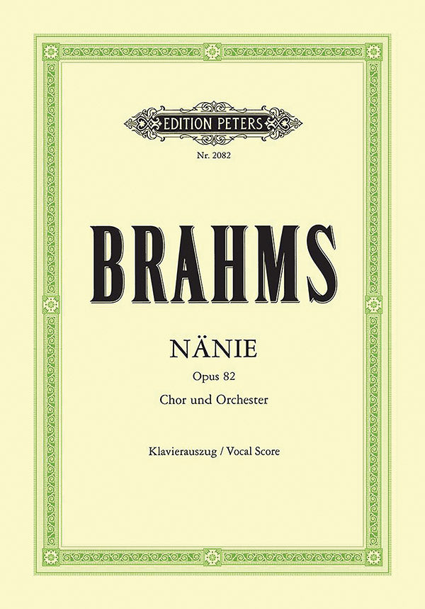 Nänie Op. 82 for Choir and Orchestra (Vocal Score) Cover Image