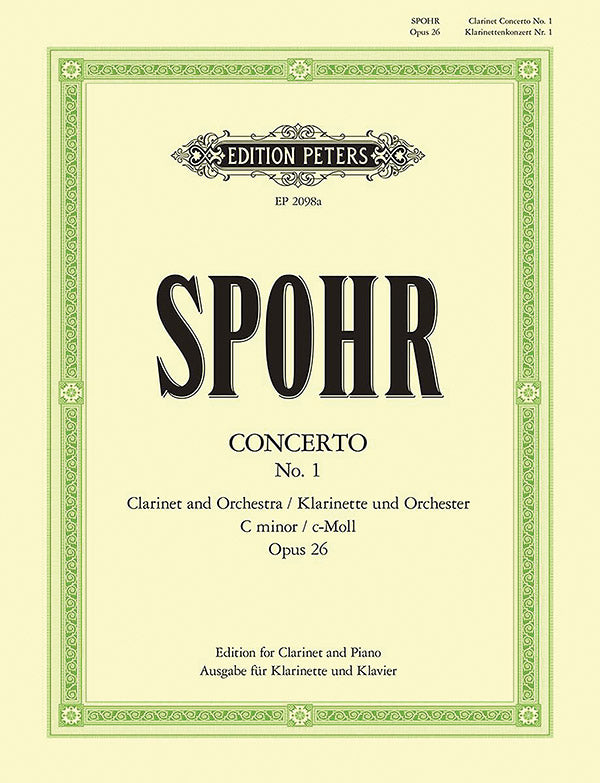 Clarinet Concerto No. 1 in C minor Op. 26 (Edition for Clarinet and Piano) Cover Image