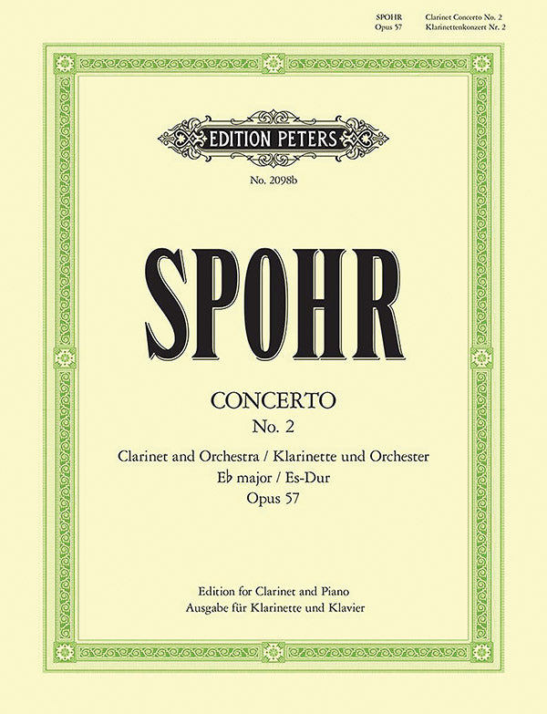 Clarinet Concerto No. 2 in E flat Op. 57 (Edition for Clarinet and Piano) Cover Image