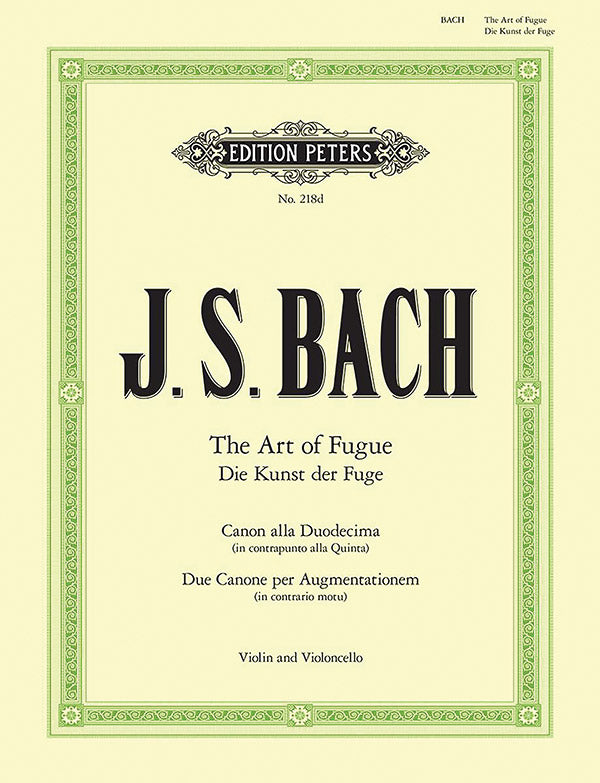2 Canons from The Art of Fugue (Arranged for Violin and Cello) Cover Image