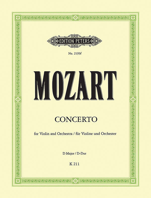 Violin Concerto No. 2 in D K211 (Edition for Violin and Piano) Cover Image