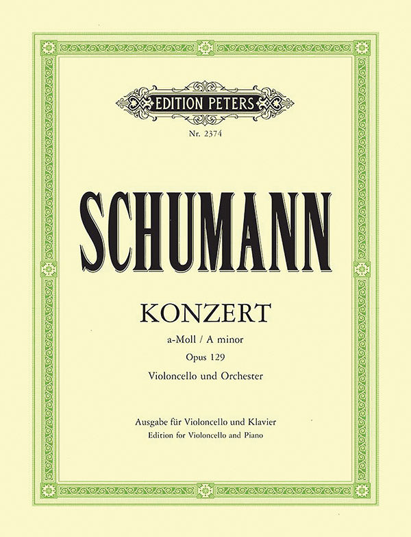 Cello Concerto in A minor Op. 129 (Edition for Cello and Piano) Cover Image