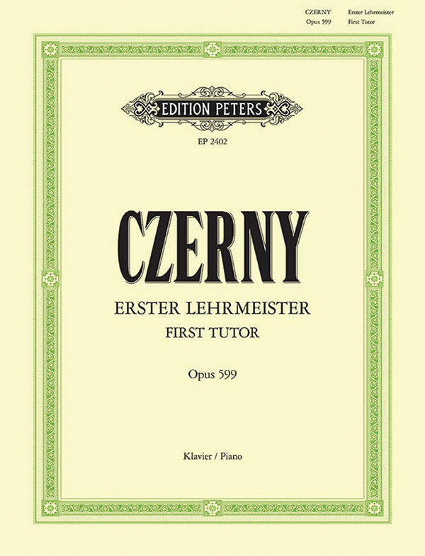First Tutor Op. 599 for Piano Cover Image