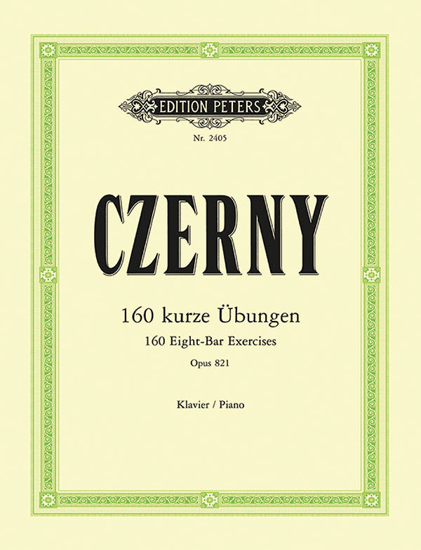 160 Eight-Bar Exercises Op. 821 for Piano Cover Image