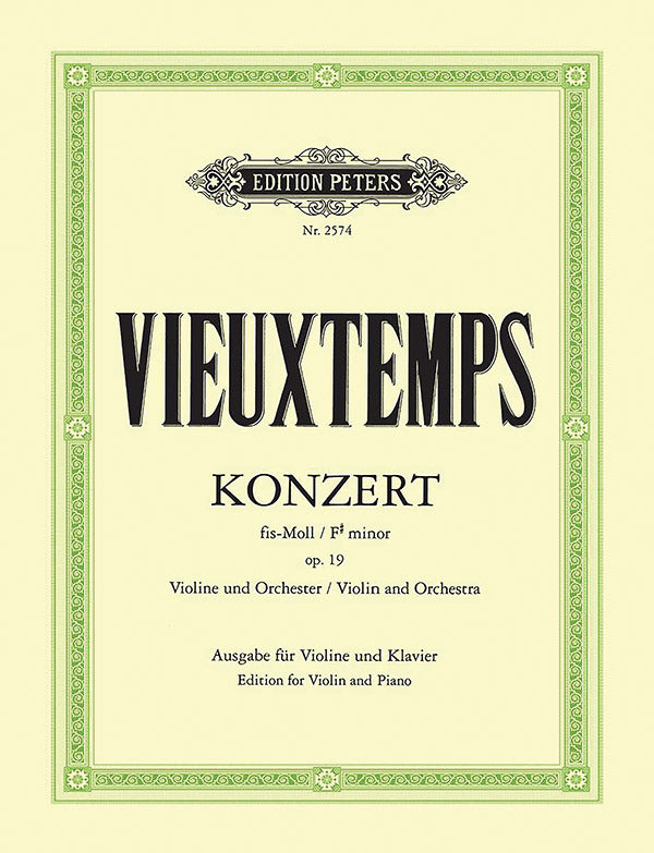 Concerto No. 2 in F sharp minor Op. 19 (Edition for Violin and Piano) Cover Image