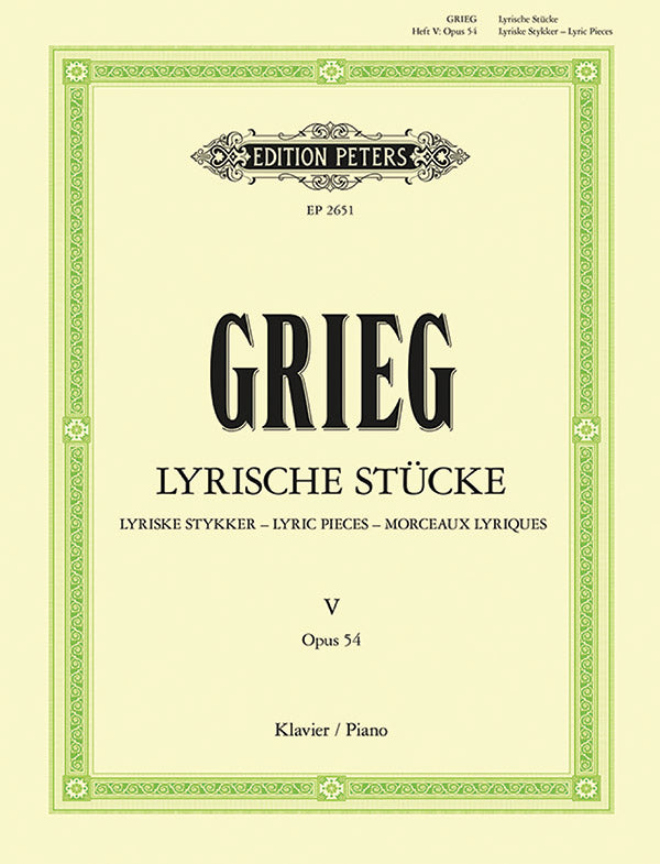 Lyric Pieces Book 5 Op.54 Cover Image