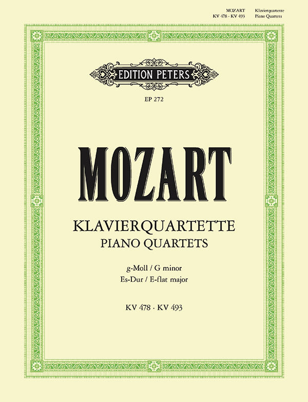 Piano Quartets in G minor K478 and E flat K493 Cover Image