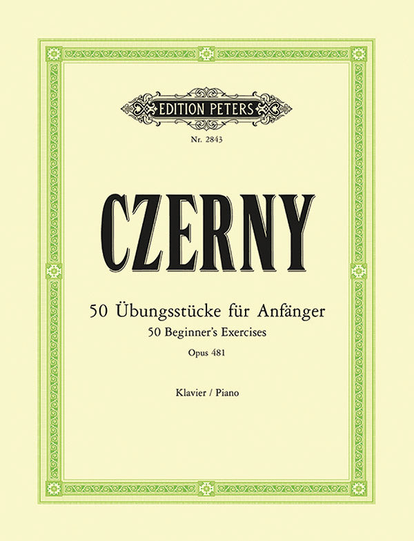 50 Beginner's Exercises Op.481 Cover Image