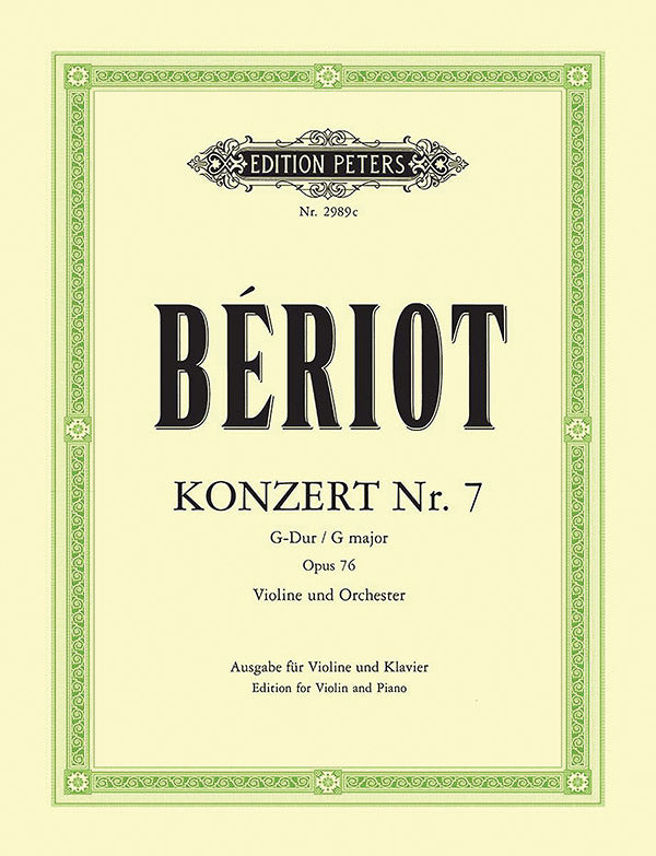 Concerto No. 7 in G Op. 76 (Edition for Violin and Piano) Cover Image