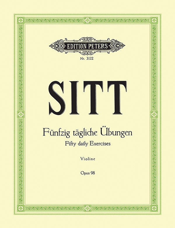 50 Daily Exercises for the Left Hand Op. 98 for Violin Cover Image