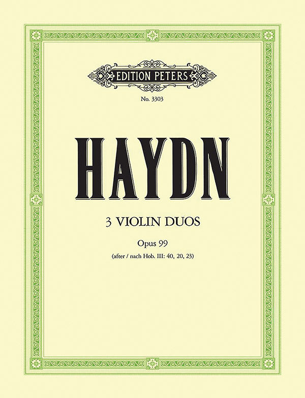 3 Duos Op. 99 for 2 Violins Cover Image