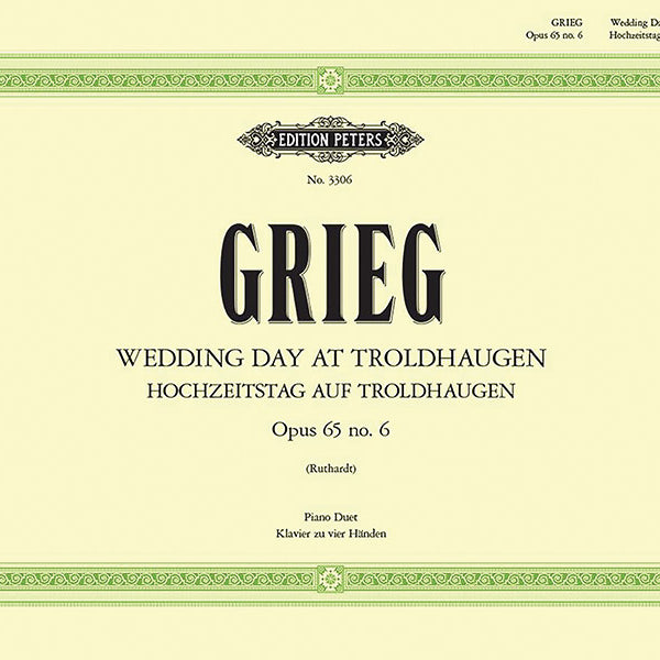 Wedding Day at Troldhaugen Op. 65 No. 6 (Arranged for Piano Duet) Cover Image