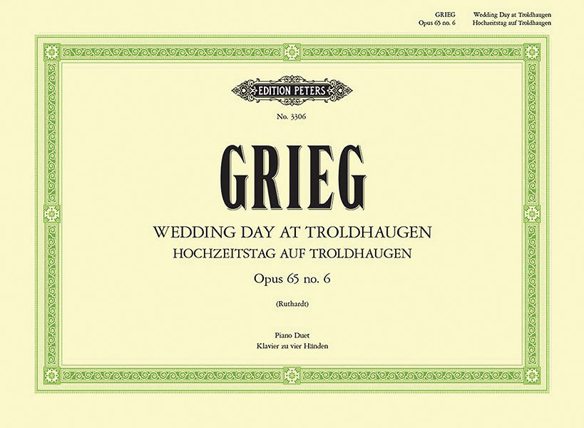 Wedding Day at Troldhaugen Op. 65 No. 6 (Arranged for Piano Duet) Cover Image