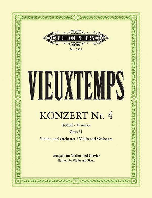 Violin Concerto No. 4 in D minor Op. 31 (Edition for Violin and Piano) Cover Image