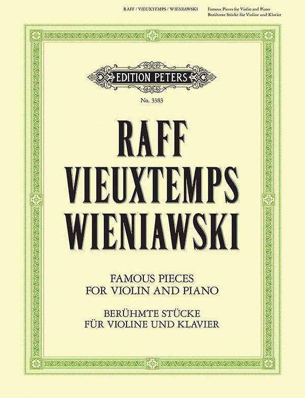3 Romantic Pieces for Violin and Piano by Raff, Vieuxtemps and Wieniawski Cover Image