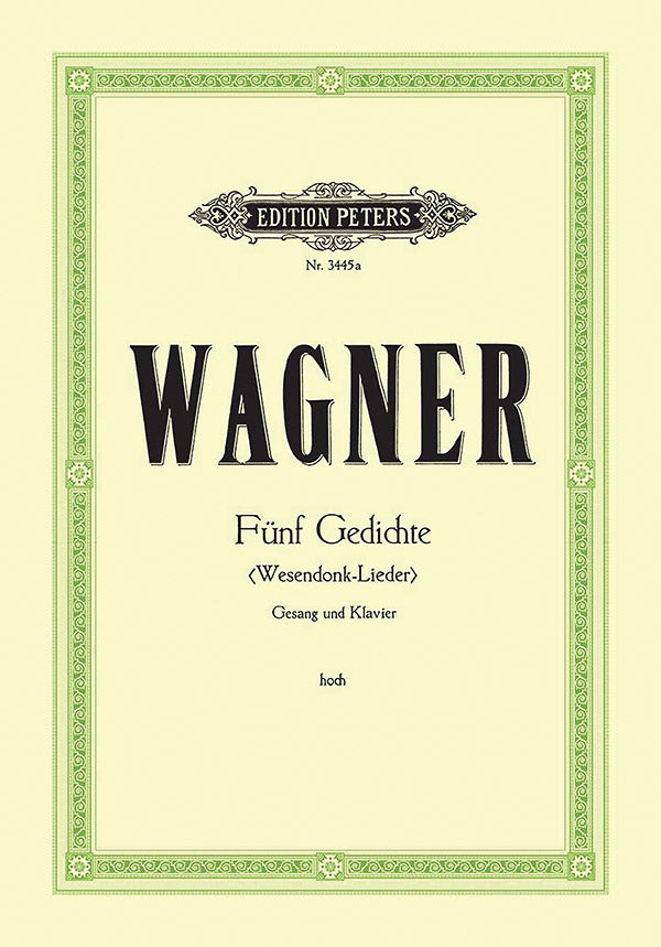 Wesendonck-Lieder: 5 Songs for Female Voice and Piano (High Voice) Cover Image