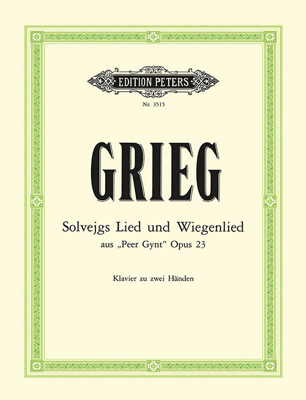 Solveig's Song Op.55 No. 4 & Solveig's Cradle Song Cover Image