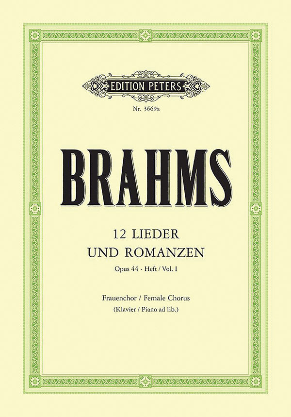 12 Lieder und Romanzen Op. 44 Vol. 1 Cover Image