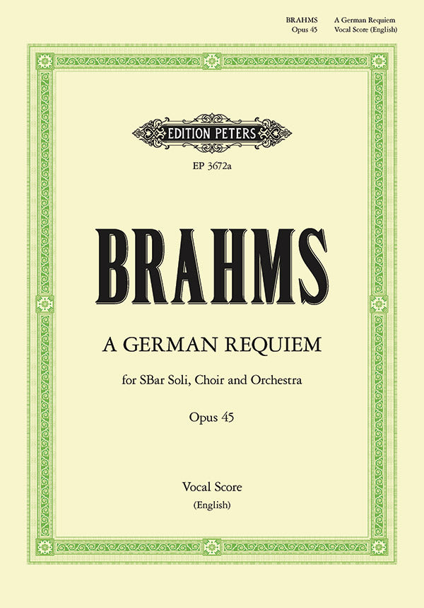 A German Requiem Op. 45 (Vocal Score) Cover Image