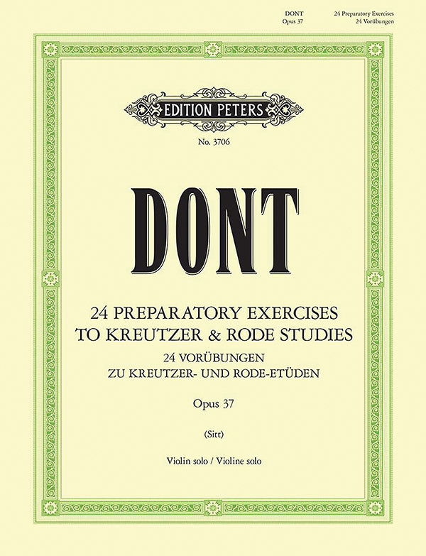 24 Preparatory Exercises to the Kreutzer and Rode Studies Op. 37 for Violin Cover Image