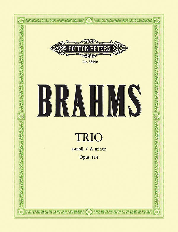 Clarinet Trio in A minor Op. 114 for Piano, Clarinet (Viola/Violin) and Cello Cover Image