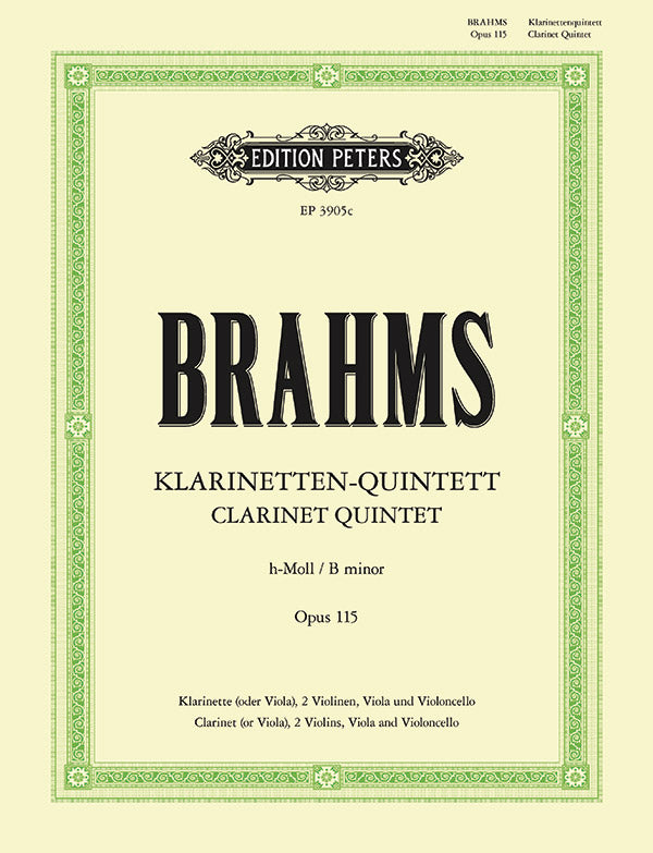Clarinet Quintet in B minor Op. 115 Cover Image