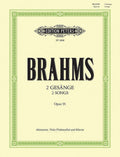 2 Songs Op. 91 for Alto Voice with Viola (Cello) and Piano Cover Image