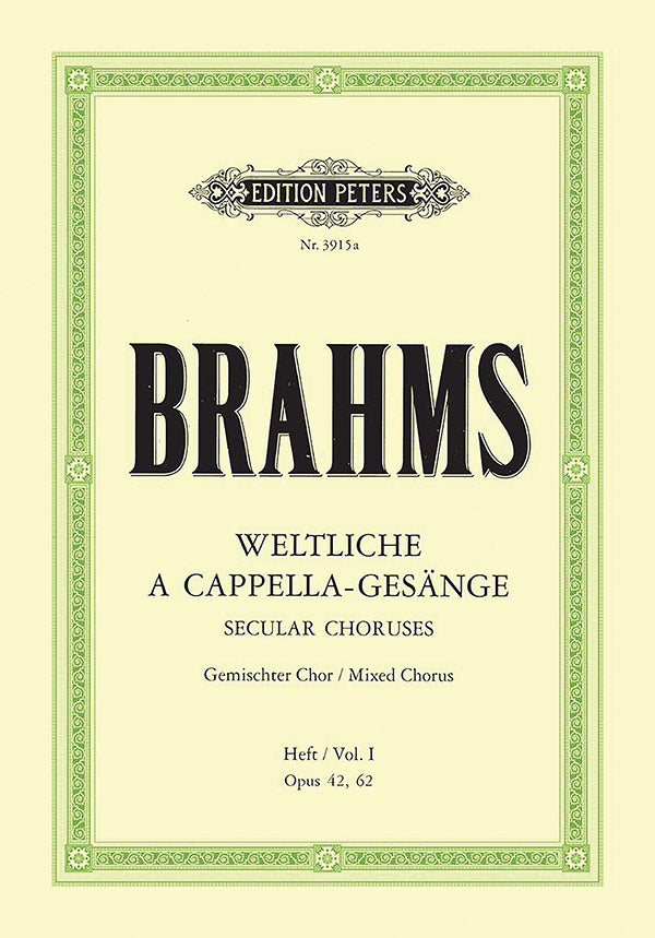 Secular Choruses Opp. 42 and 62 for Mixed Choir (4-6 Voices) and Piano Cover Image