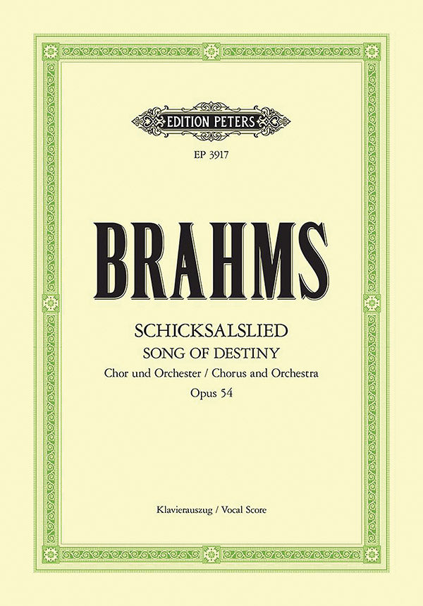 Schicksalslied (Song of Destiny) Op. 54 (Vocal Score) Cover Image