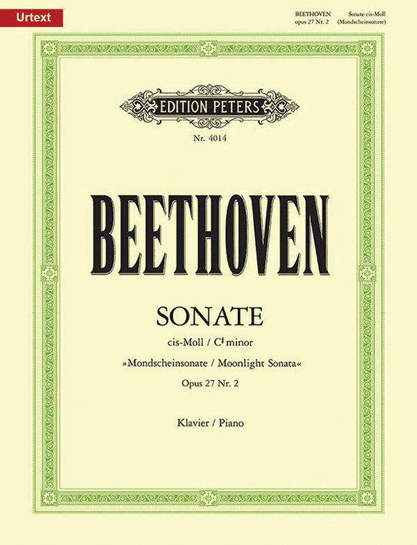 Piano Sonata No. 14 in C minor Op. 27, No. 2 (Moonlight Sonata) Cover Image