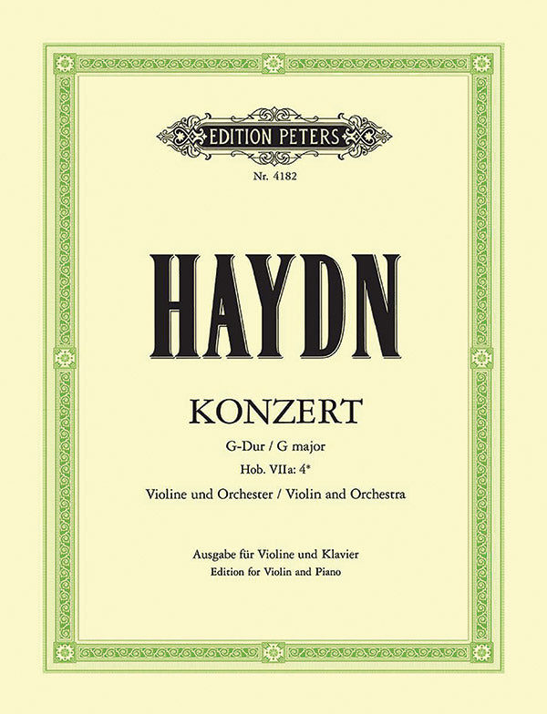 Violin Concerto in G Hob. VIIa:4 (Edition for Violin and Piano) Cover Image