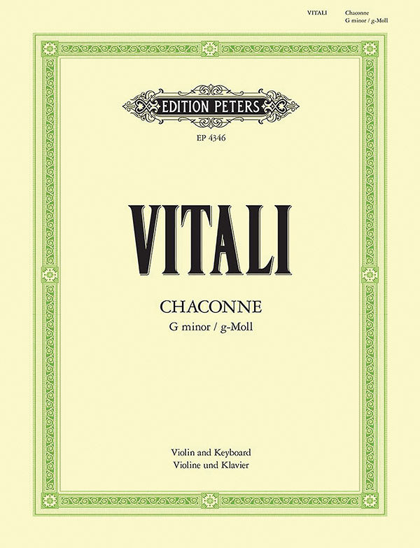 Ciaccona in G minor for Violin and Continuo (Edition for Violin and Piano) Cover Image