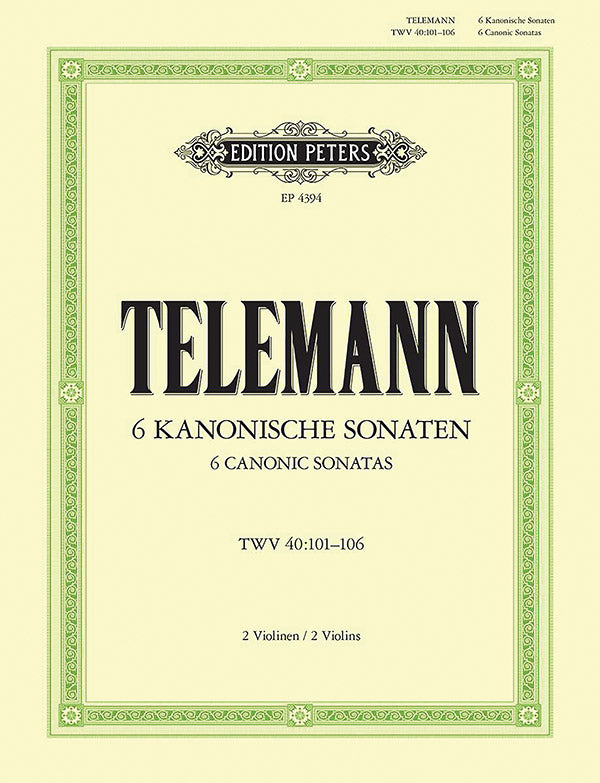 6 Canonic Sonatas for 2 Violins Cover Image