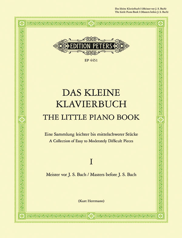 The Little Piano Book Vol.1: Masters Before J.S. Bach Cover Image