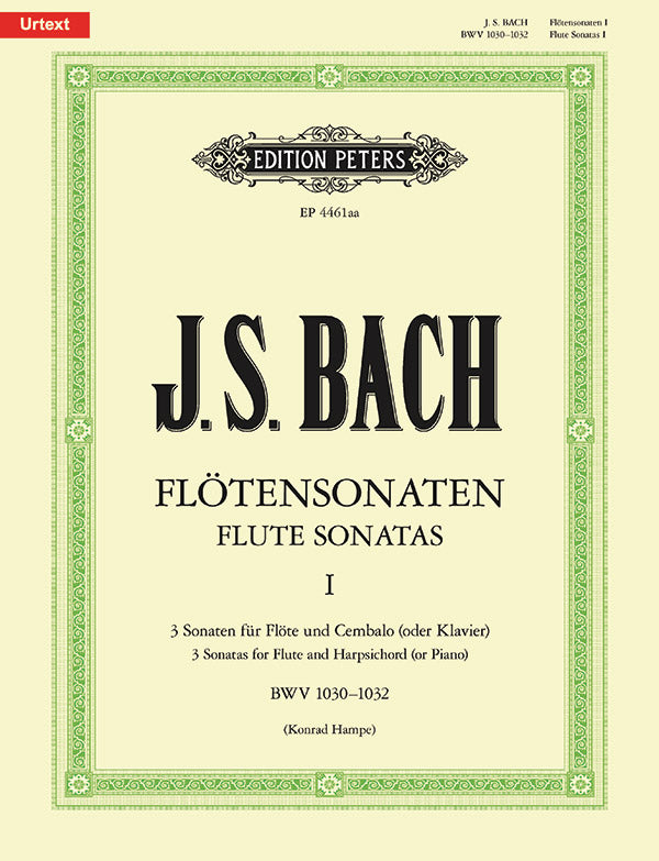 Flute Sonatas, Vol. 1: BWV 1030-1032 for Flute and Harpsichord (Piano) Cover Image