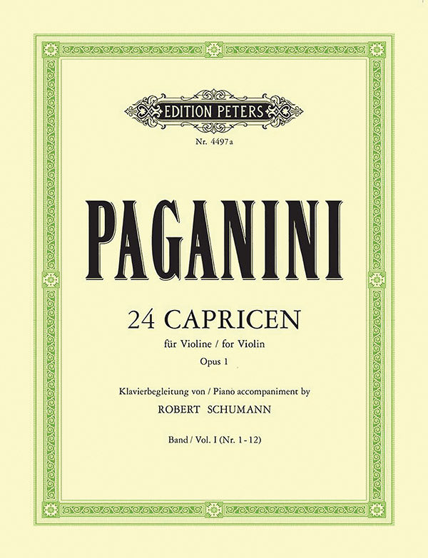 Piano Accompaniment by Robert Schumann to 24 Caprices Op. 1, Vol. 1 Cover Image