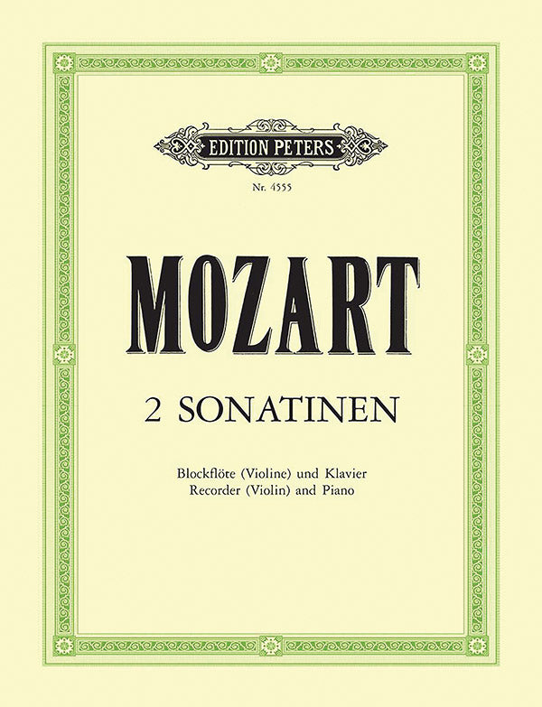 2 Viennese Sonatinas K439b/II, IV (Arranged for Recorder [Violin] and Piano) Cover Image