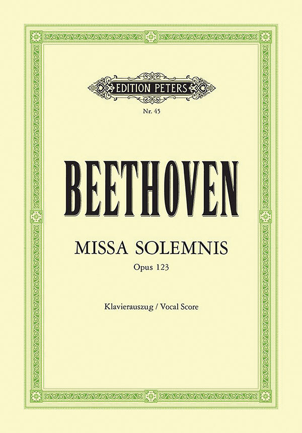 Missa Solemnis in D Op. 123 (Vocal Score) Cover Image