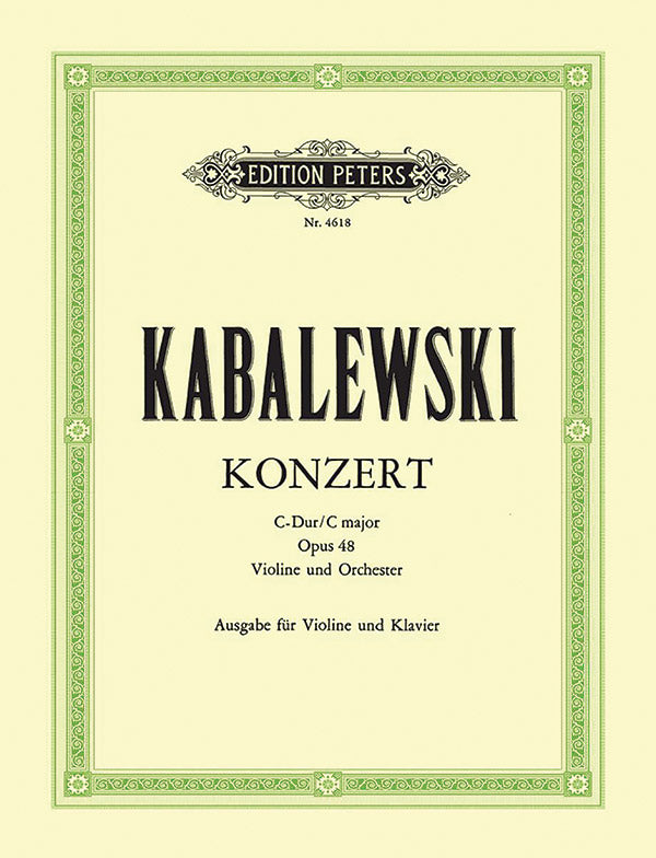Violin Concerto in C Op. 48 (Edition for Violin and Piano) Cover Image