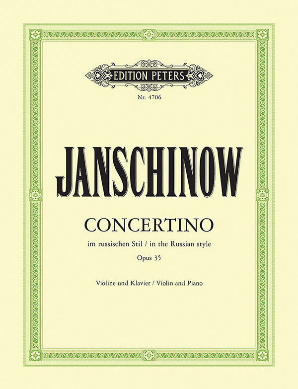 Concertino in the Russian Style Op. 35 for Violin and Piano Cover Image