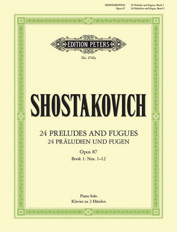 24 Preludes & Fugues Op.87 Vol.1 Cover Image