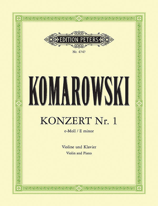 Violin Concerto No. 1 in E minor (Edition for Violin and Piano) Cover Image